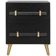 Safavieh Sienne 2 Drawer Nightstand in Black and Gold