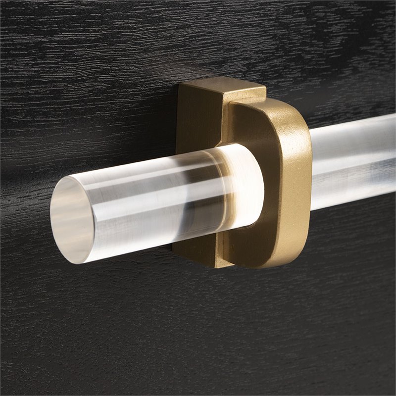 Safavieh Sienne 2 Drawer Nightstand in Black and Gold