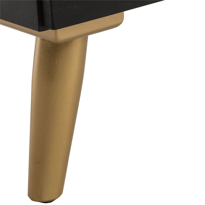 Safavieh Sienne 2 Drawer Nightstand in Black and Gold