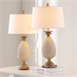 Safavieh Briar Table Lamp in Antique Cream and Brown (Set of 2)