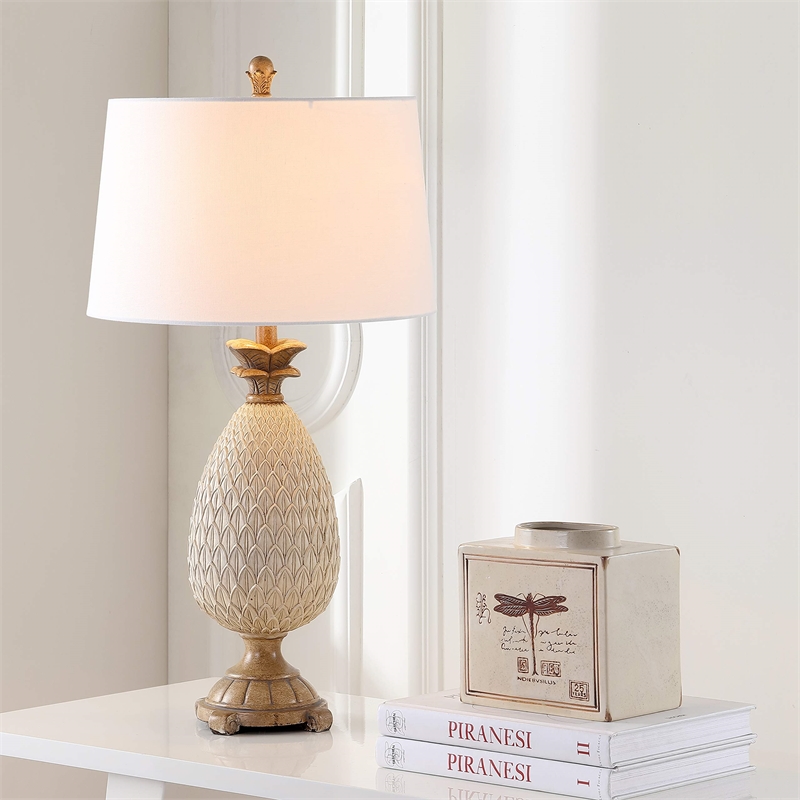 Safavieh Briar Table Lamp in Antique Cream and Brown (Set of 2)