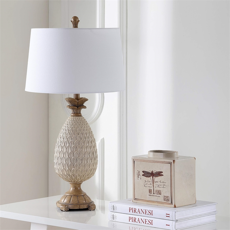 Safavieh Briar Table Lamp in Antique Cream and Brown (Set of 2)