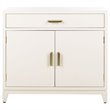Safavieh Nigel Accent Chest in White and Brass