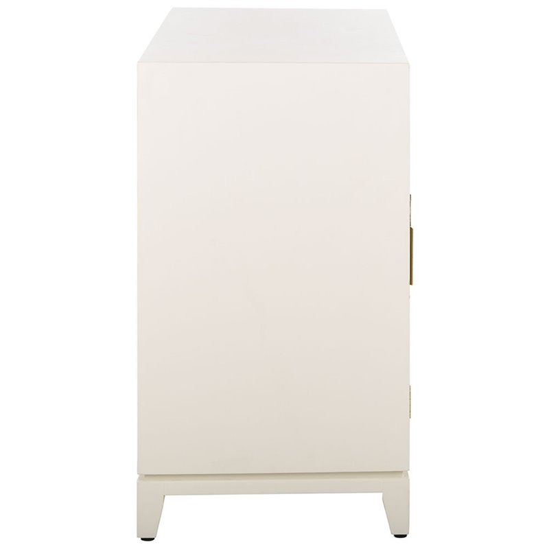 Safavieh Nigel Accent Chest in White and Brass