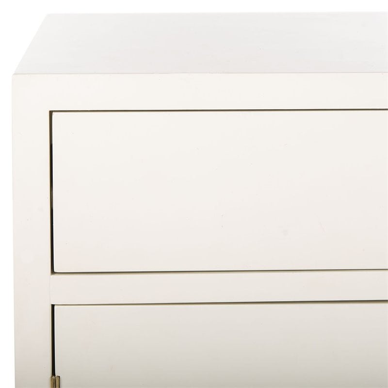 Safavieh Nigel Accent Chest in White and Brass