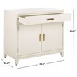 Safavieh Nigel Accent Chest in White and Brass