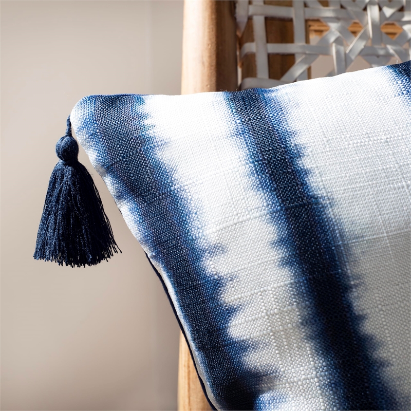 Safavieh Cassia Throw Pillow in Blue and White