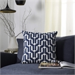 Safavieh Chauncy Throw Pillow in Navy and White