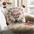 Safavieh Darton Christmas Throw Pillow in Red and White