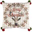 Safavieh Darton Christmas Throw Pillow in Red and White