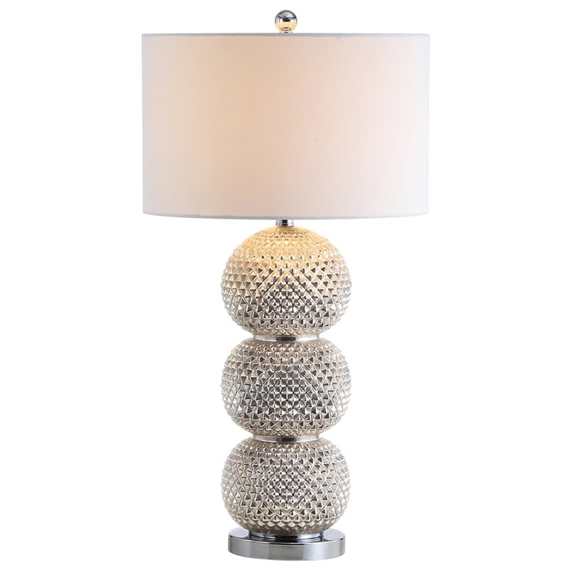 Safavieh Darcia Table Lamp in Chrome and White