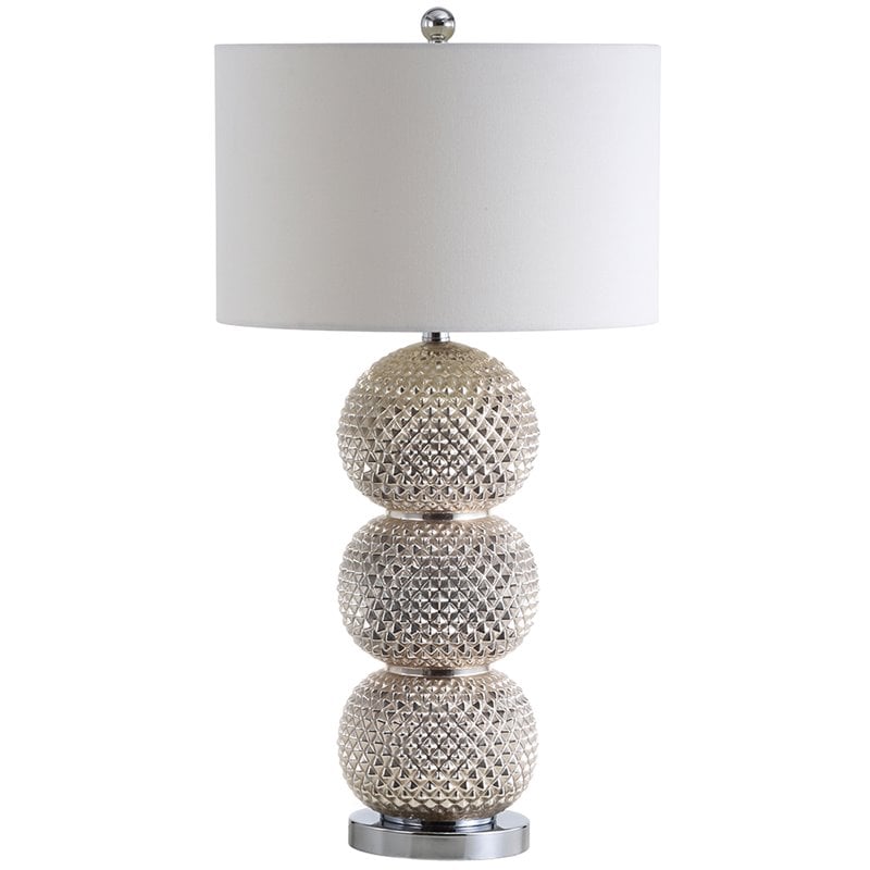 Safavieh Darcia Table Lamp in Chrome and White