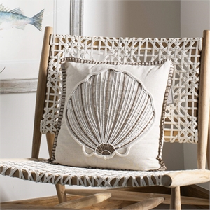 Safavieh Della Starfish Throw Pillow in Natural and White