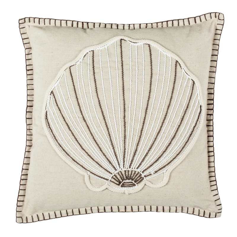 Safavieh Della Starfish Throw Pillow in Natural and White