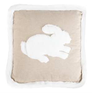 Safavieh Flopsy Throw Pillow in White and Light Brown