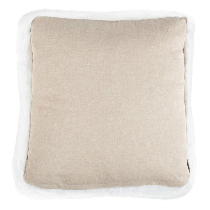 Safavieh Flopsy Throw Pillow in White and Light Brown