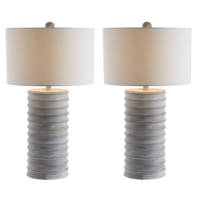 Safavieh Melina Table Lamp in Wash White (Set of 2)
