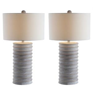 Safavieh Melina Table Lamp in Wash White (Set of 2)