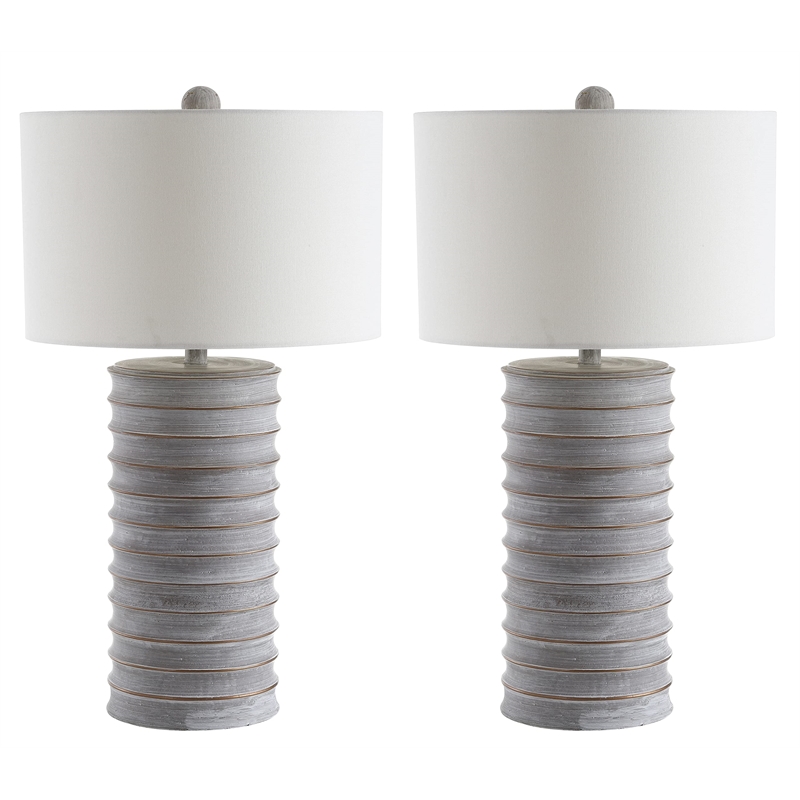 Safavieh Melina Table Lamp in Wash White (Set of 2)