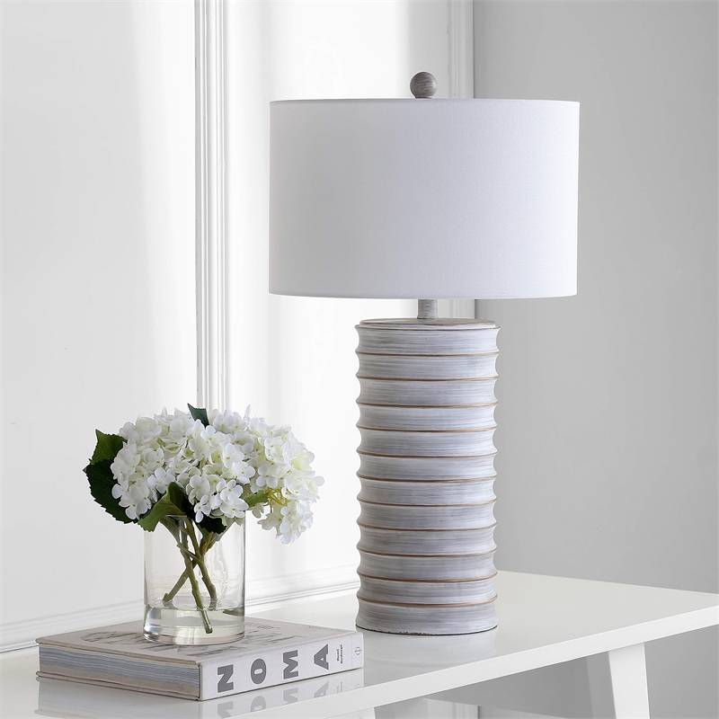 Safavieh Melina Table Lamp in Wash White (Set of 2)
