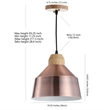 Safavieh Dajana Pendant Light in Copper and Brown