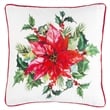 Safavieh Gwendolen Christmas Throw Pillow in Beige and Red