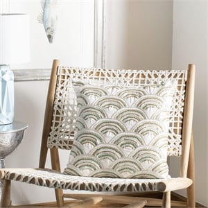 Safavieh Kadri 12&quot x 20&quot Throw Pillow in White and Brown