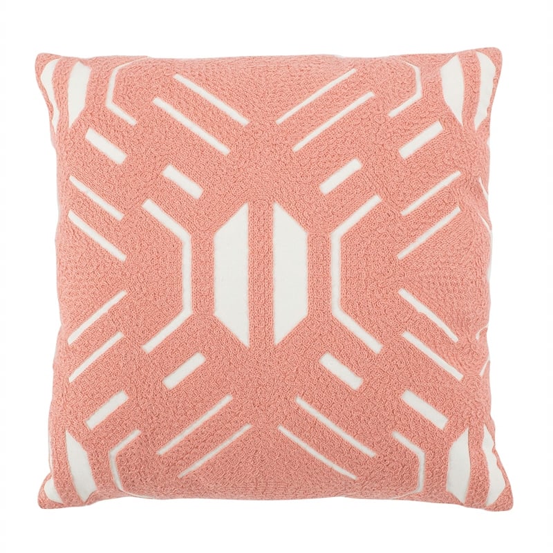 Safavieh Kassidy Throw Pillow in Blush and White