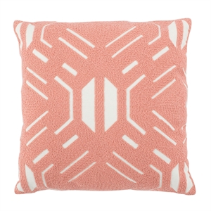 Safavieh Kassidy Throw Pillow in Blush and White
