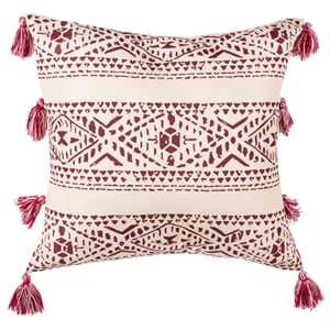 Safavieh Landria Throw Pillow in Red and Beige