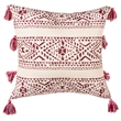 Safavieh Landria Throw Pillow in Red and Beige