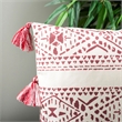 Safavieh Landria Throw Pillow in Red and Beige