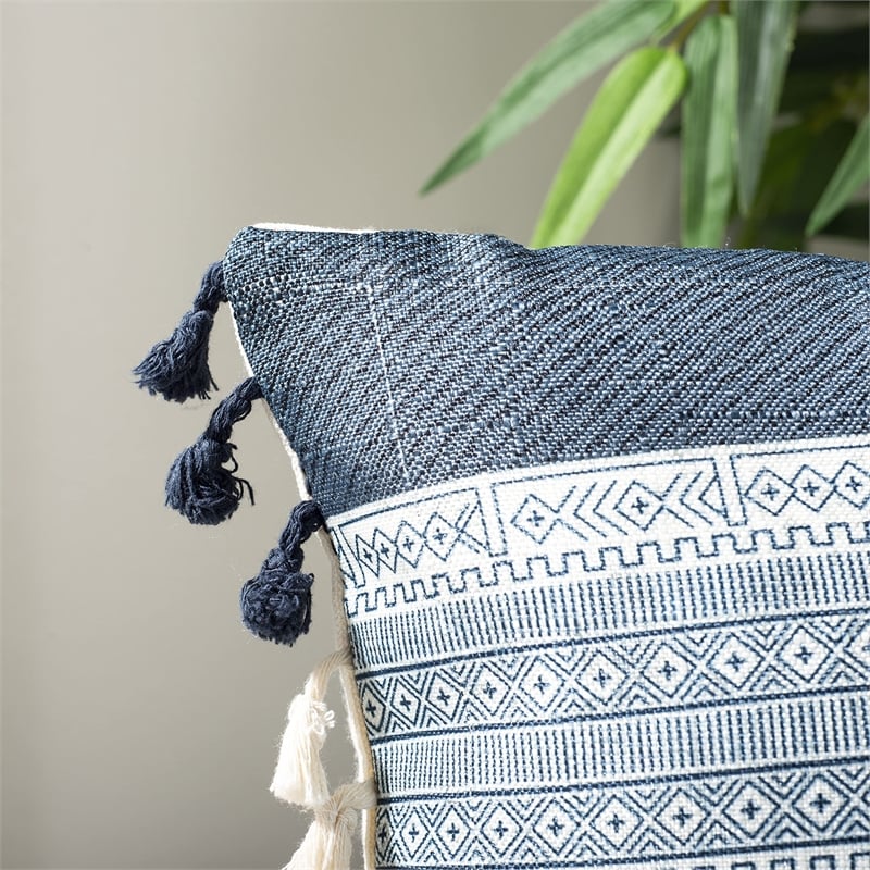 Safavieh Linnet Throw Pillow in Blue and Gray