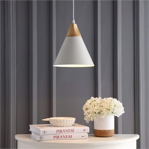 Safavieh Cila Pendant Light in White and Brown