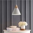 Safavieh Cila Pendant Light in White and Brown