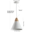 Safavieh Cila Pendant Light in White and Brown