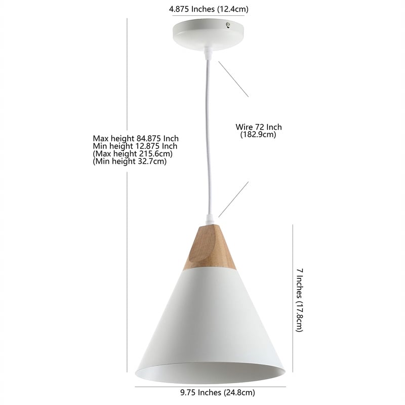 Safavieh Cila Pendant Light in White and Brown