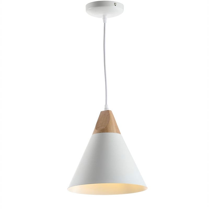 Safavieh Cila Pendant Light in White and Brown