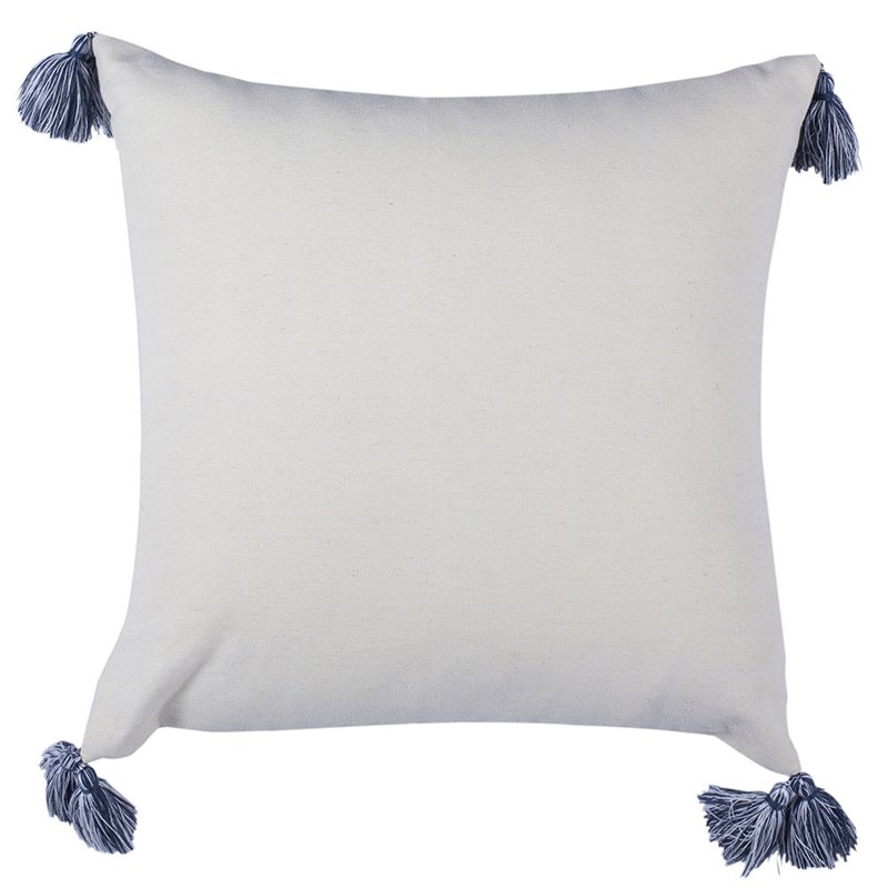 Safavieh Lunette Throw Pillow in White and Blue