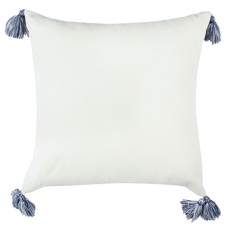 Safavieh Lunette Throw Pillow in White and Blue