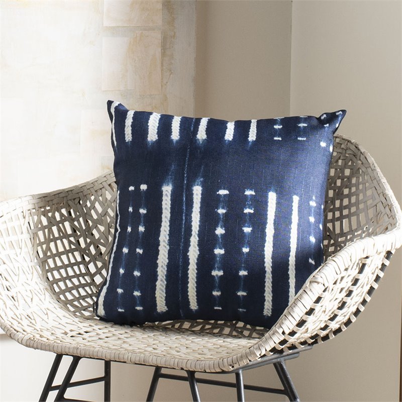 Safavieh Narla Throw Pillow in Blue and White
