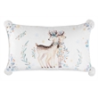 Safavieh Nutmeg Christmas Throw Pillow in White and Blue