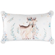 Safavieh Nutmeg Christmas Throw Pillow in White and Blue