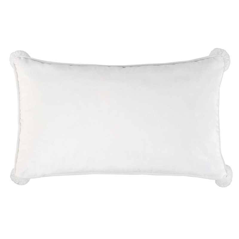 Safavieh Nutmeg Christmas Throw Pillow in White and Blue