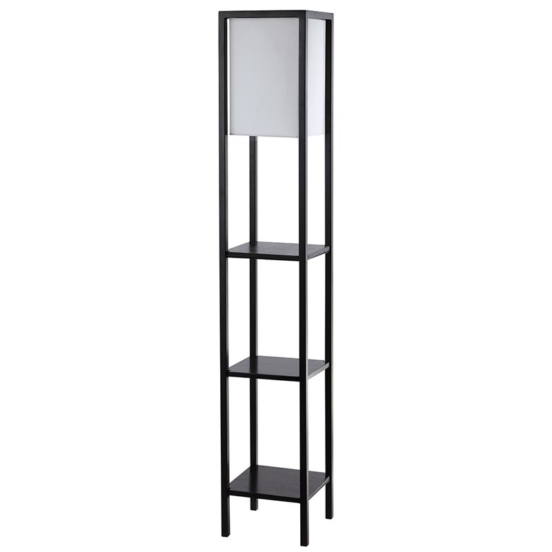 Safavieh Rista 3 Shelf Floor Lamp In Black