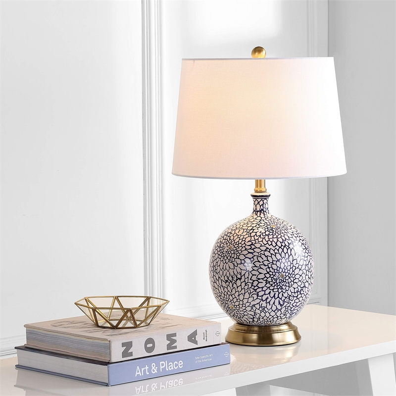 Safavieh Orianna Table Lamp in Blue and White