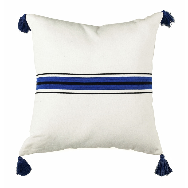 Safavieh Orlanda Throw Pillow in Navy and White