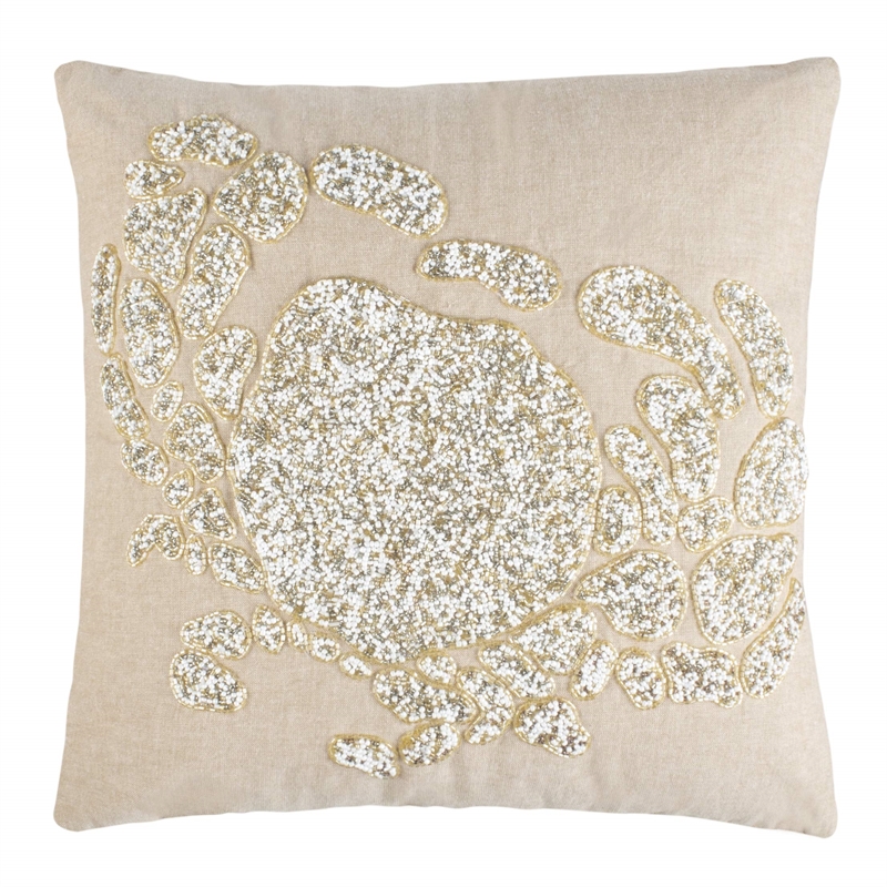 Safavieh Pendi Throw Pillow in Beige and White