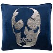 Safavieh Rayen Skull Throw Pillow in Blue and Gray