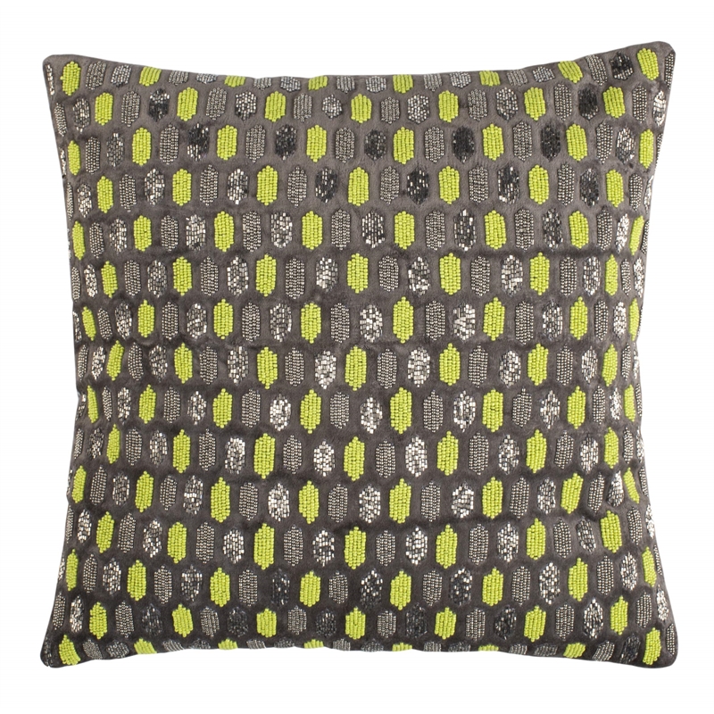 Safavieh Reston Throw Pillow in Green and Gray